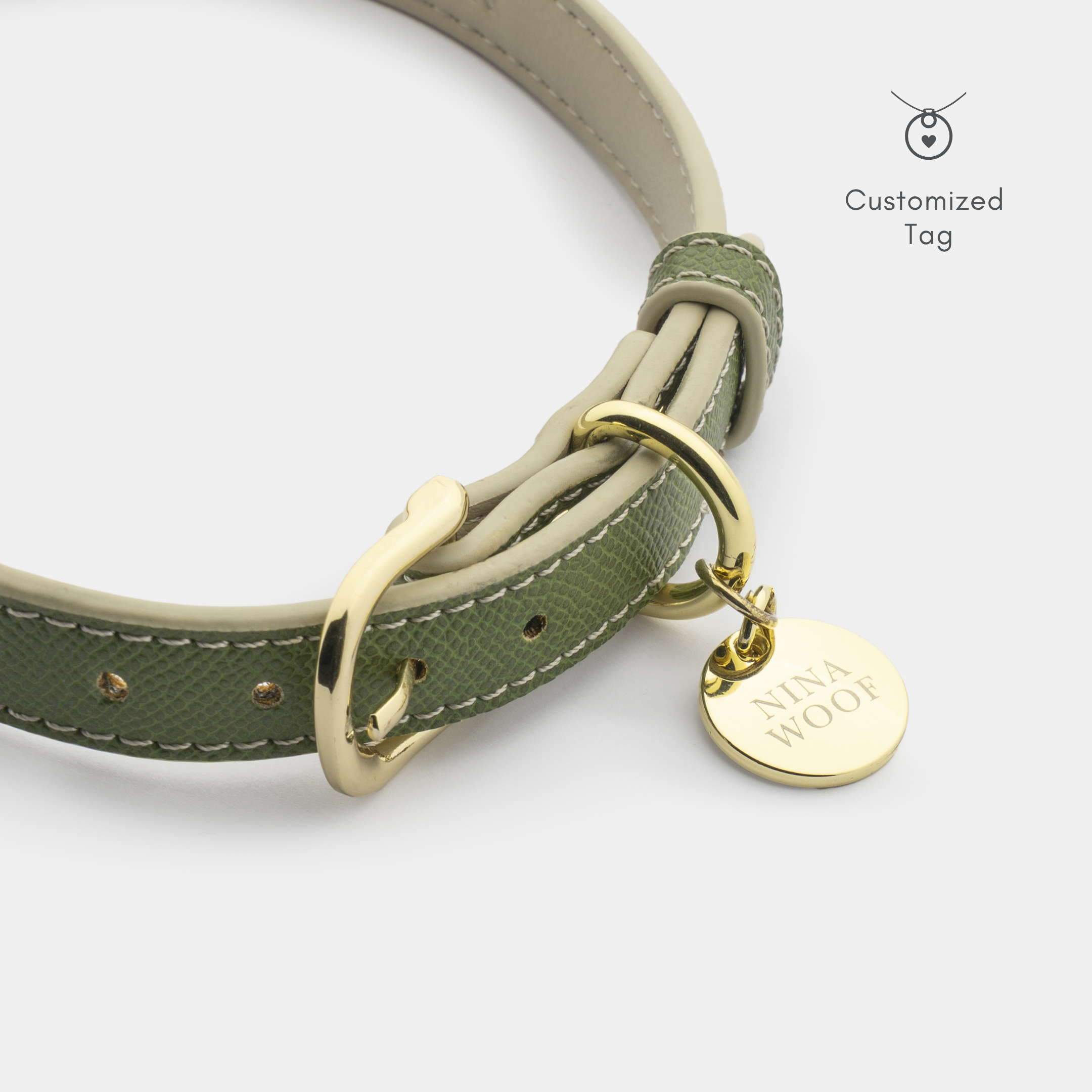 Collar - Vegan Leather - Copenhagen Olive