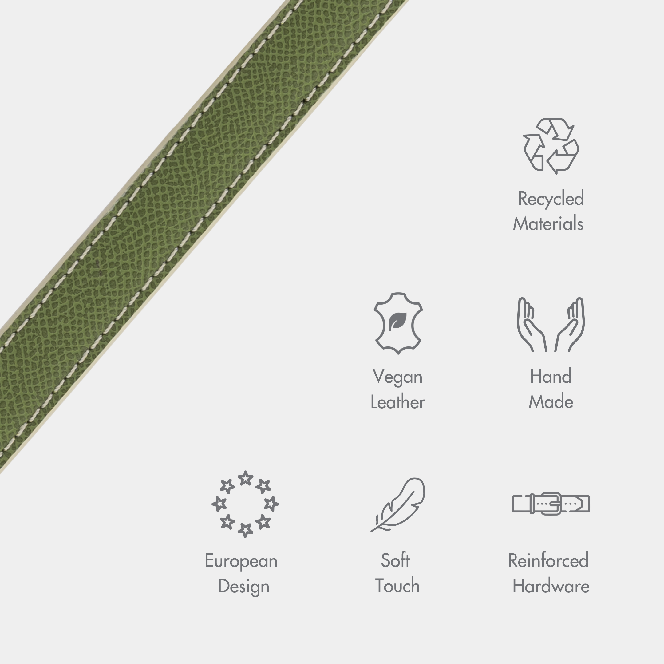 Collar - Vegan Leather - Copenhagen Olive