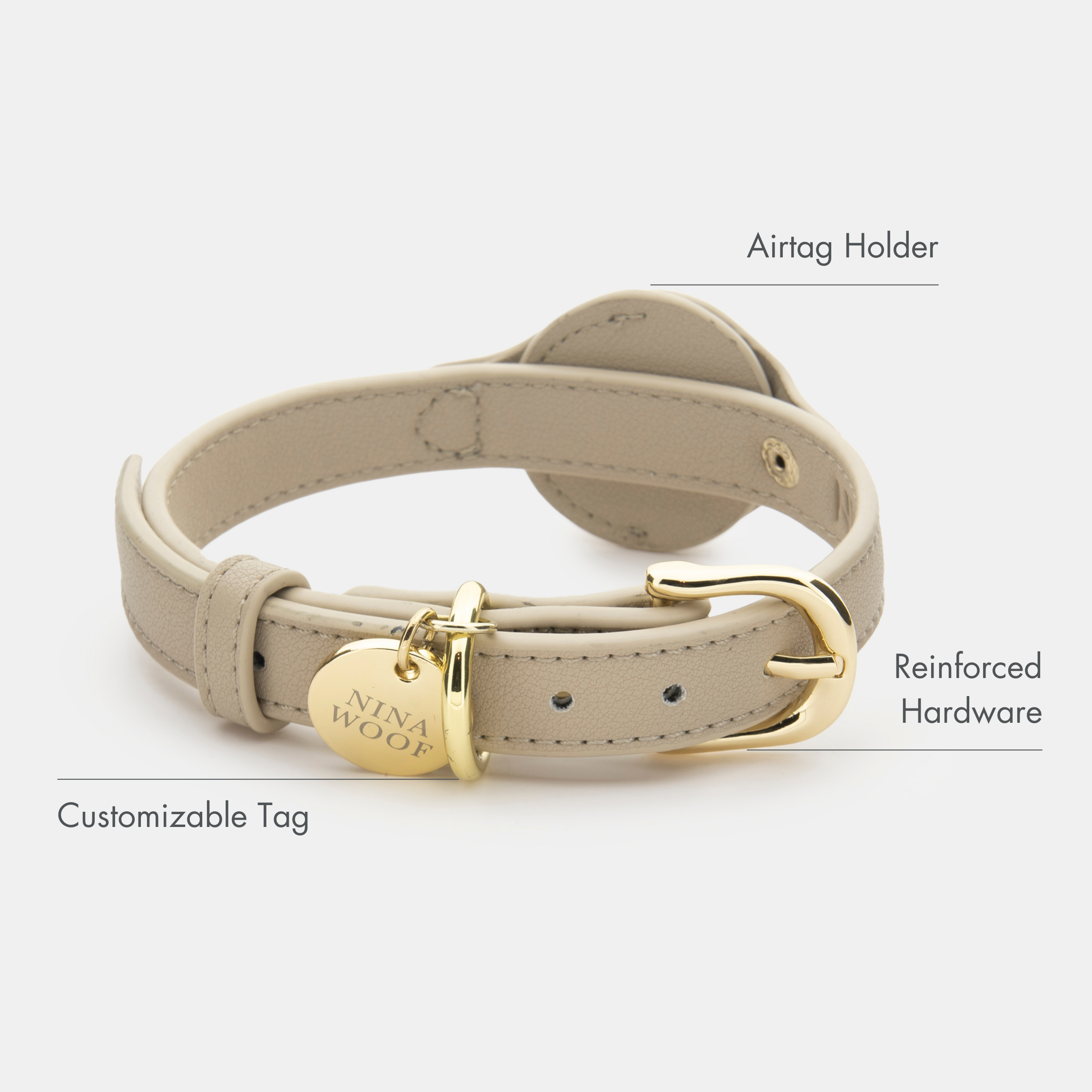 Collar - Compatible con AirTag - Cuero Vegano - Cupertino