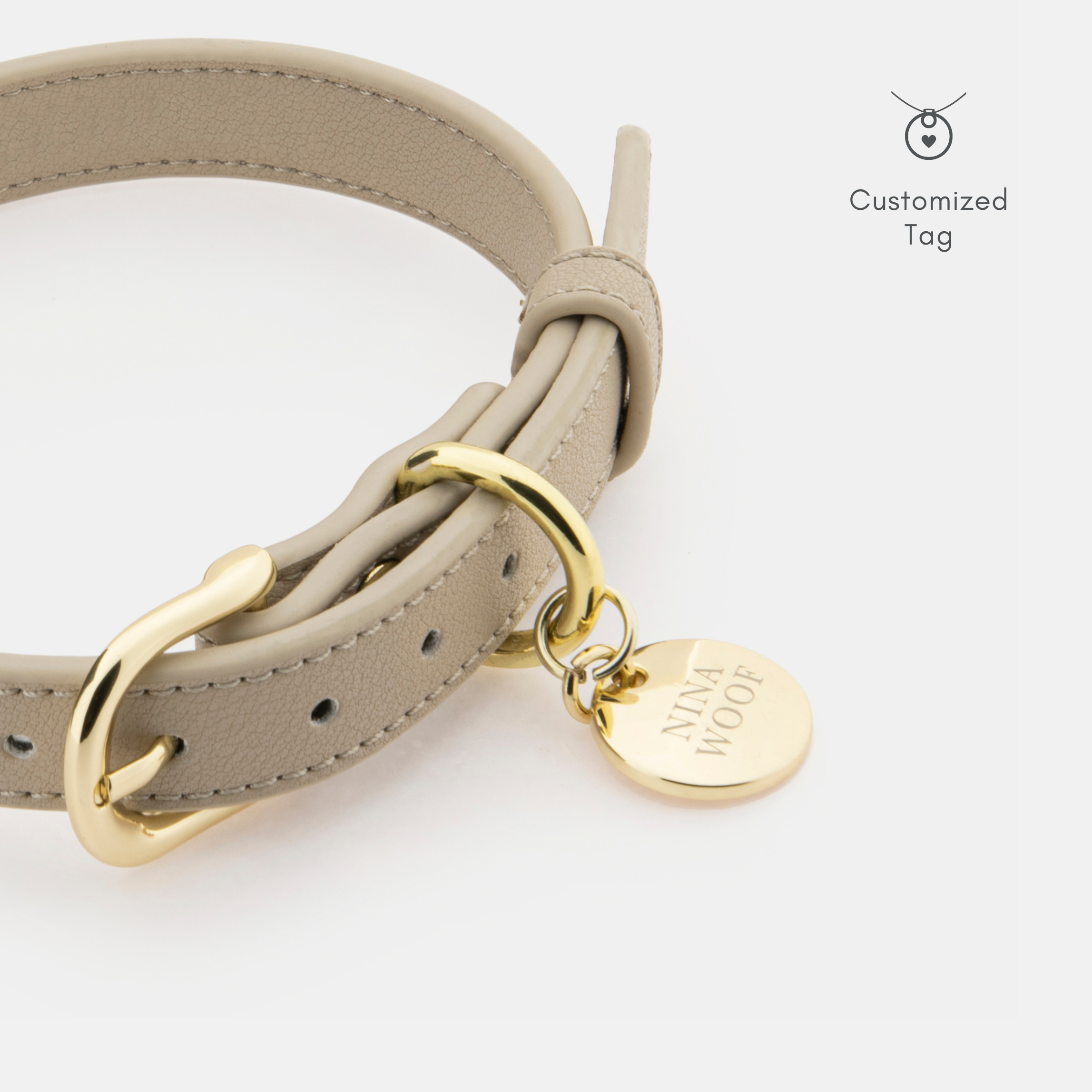 Collar Airtag Beige