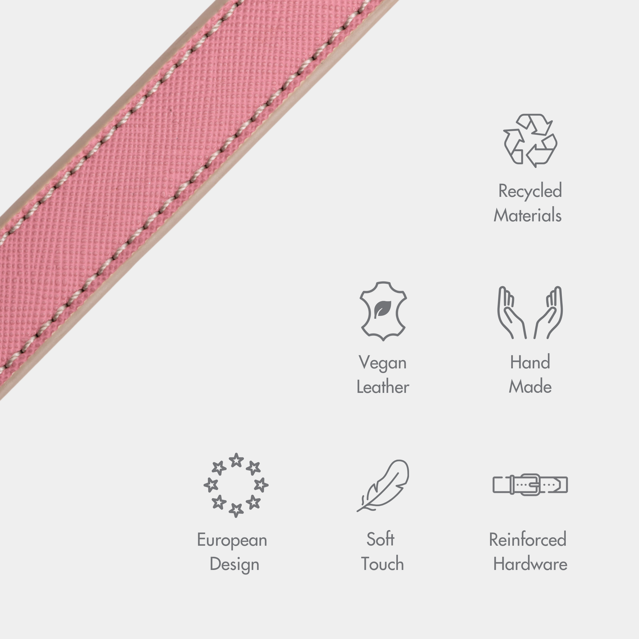 Correa de 1,2 m - Cuero Vegano - Rio