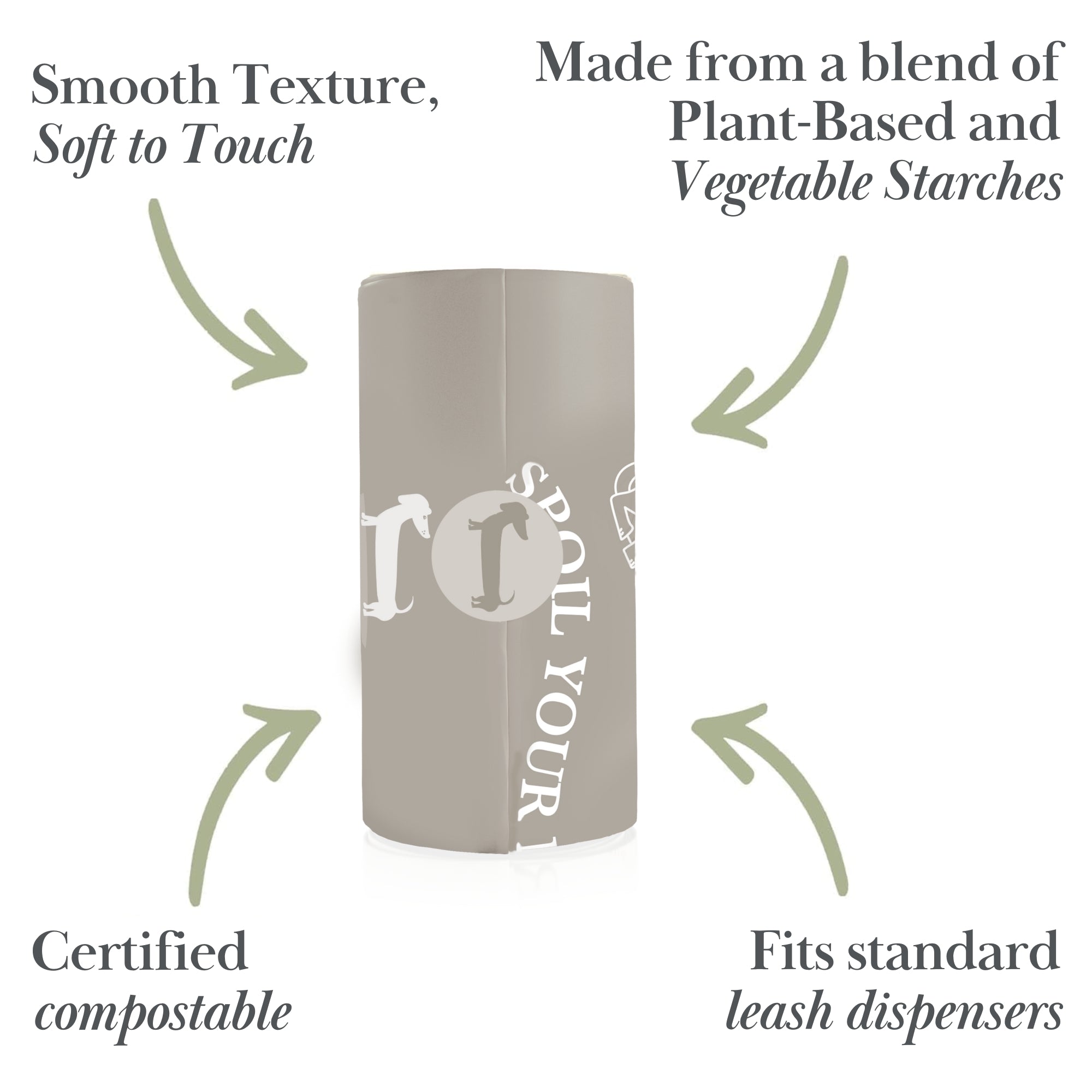 Bolsas para Desechos - 90 bolsas (6 rollos) - Biodegradable y Compostable