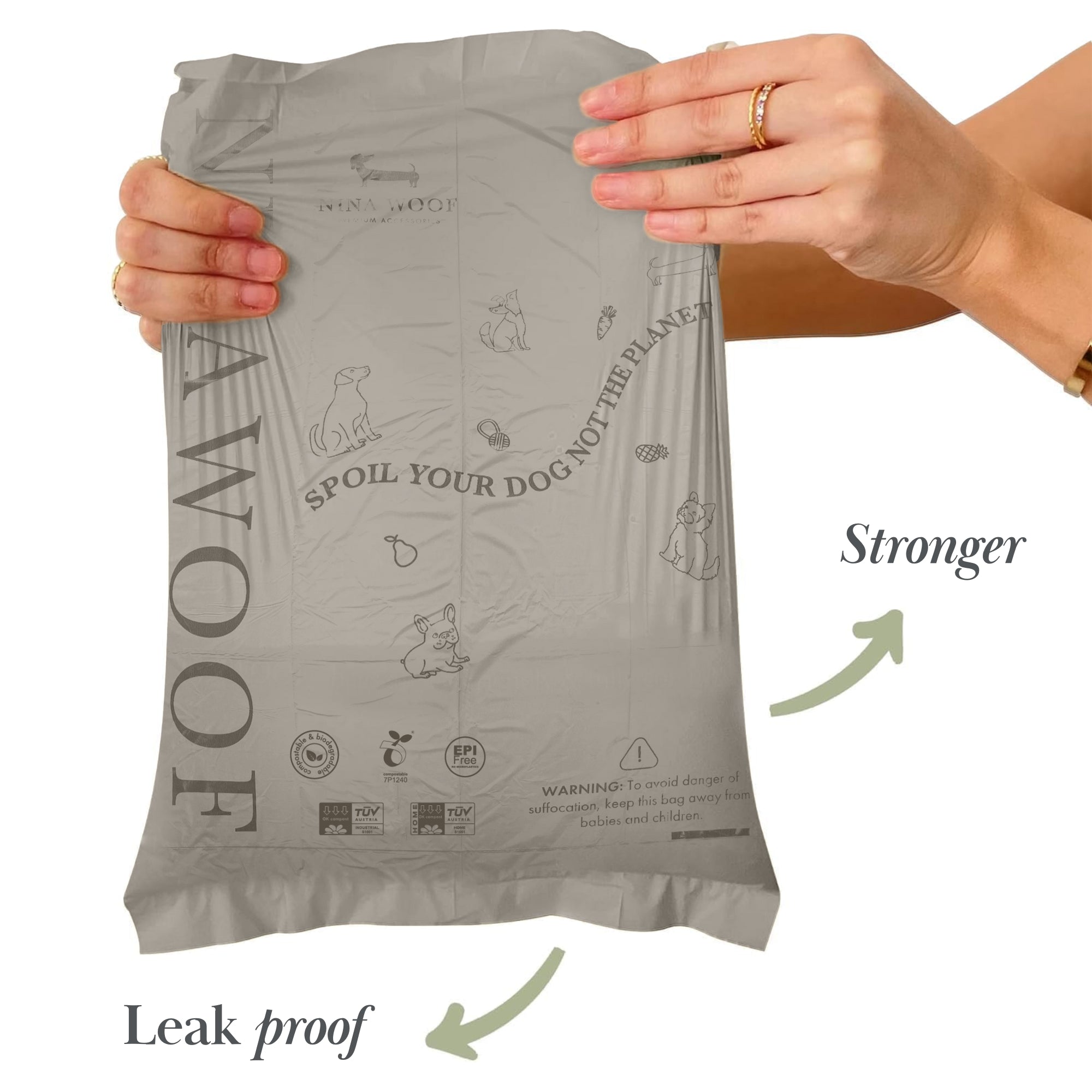 Bolsas para Desechos - 90 bolsas (6 rollos) - Biodegradable y Compostable