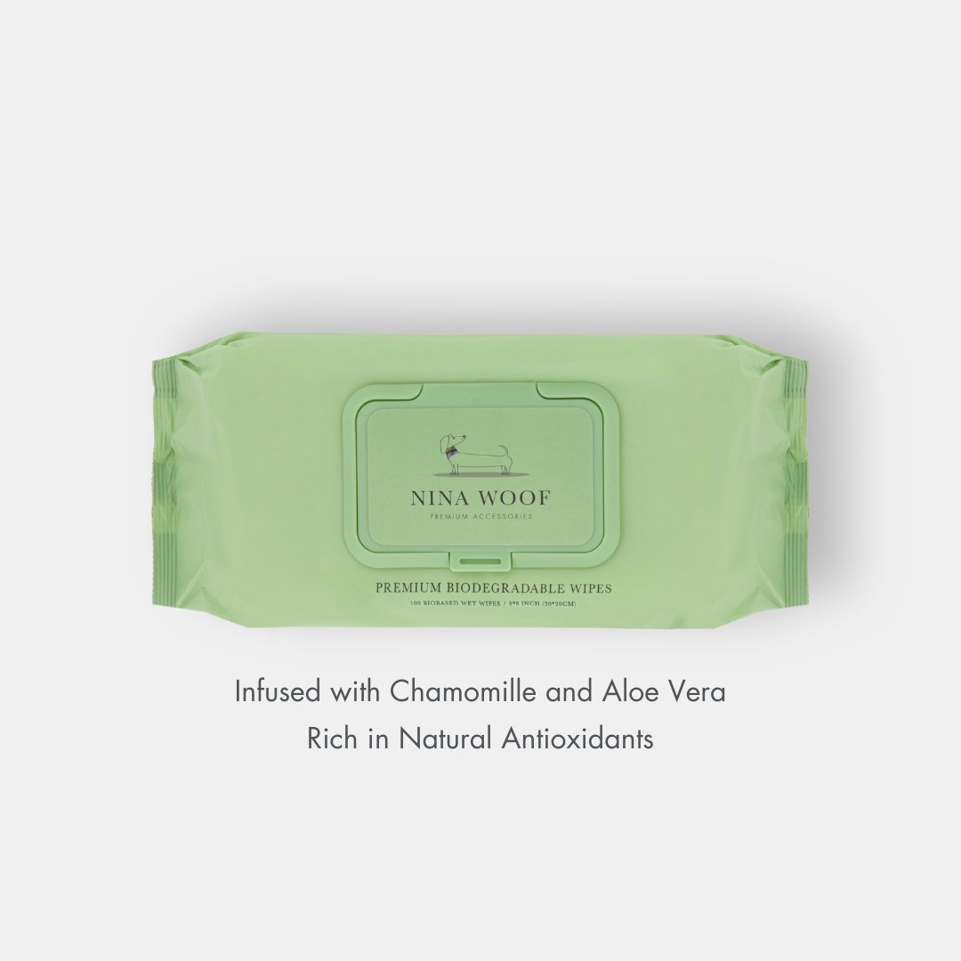 Toallitas Premium Biodegradables para Perros - Veganas, Suaves y de Origen Vegetal