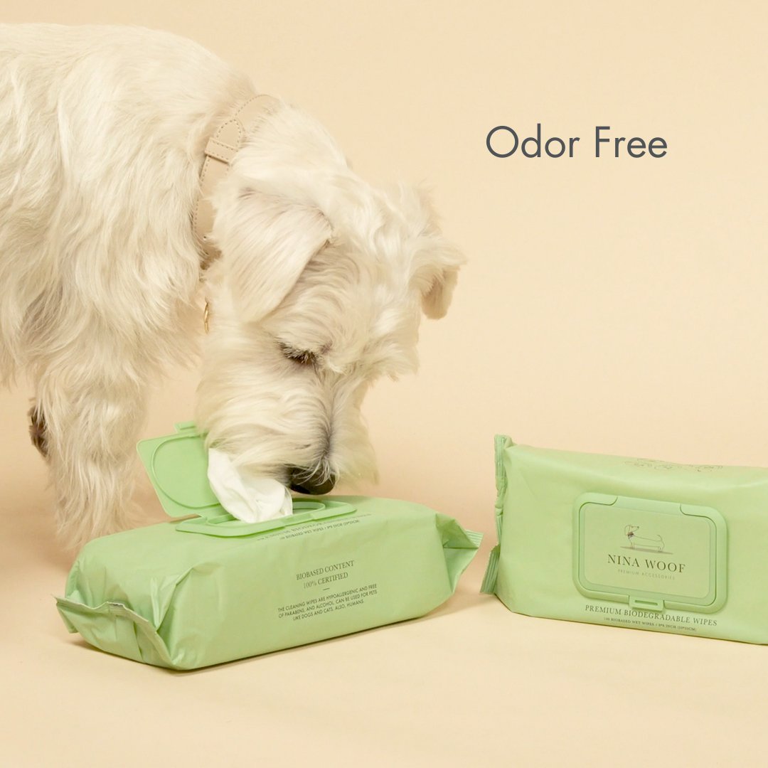 Toallitas Premium Biodegradables para Perros - Veganas, Suaves y de Origen Vegetal