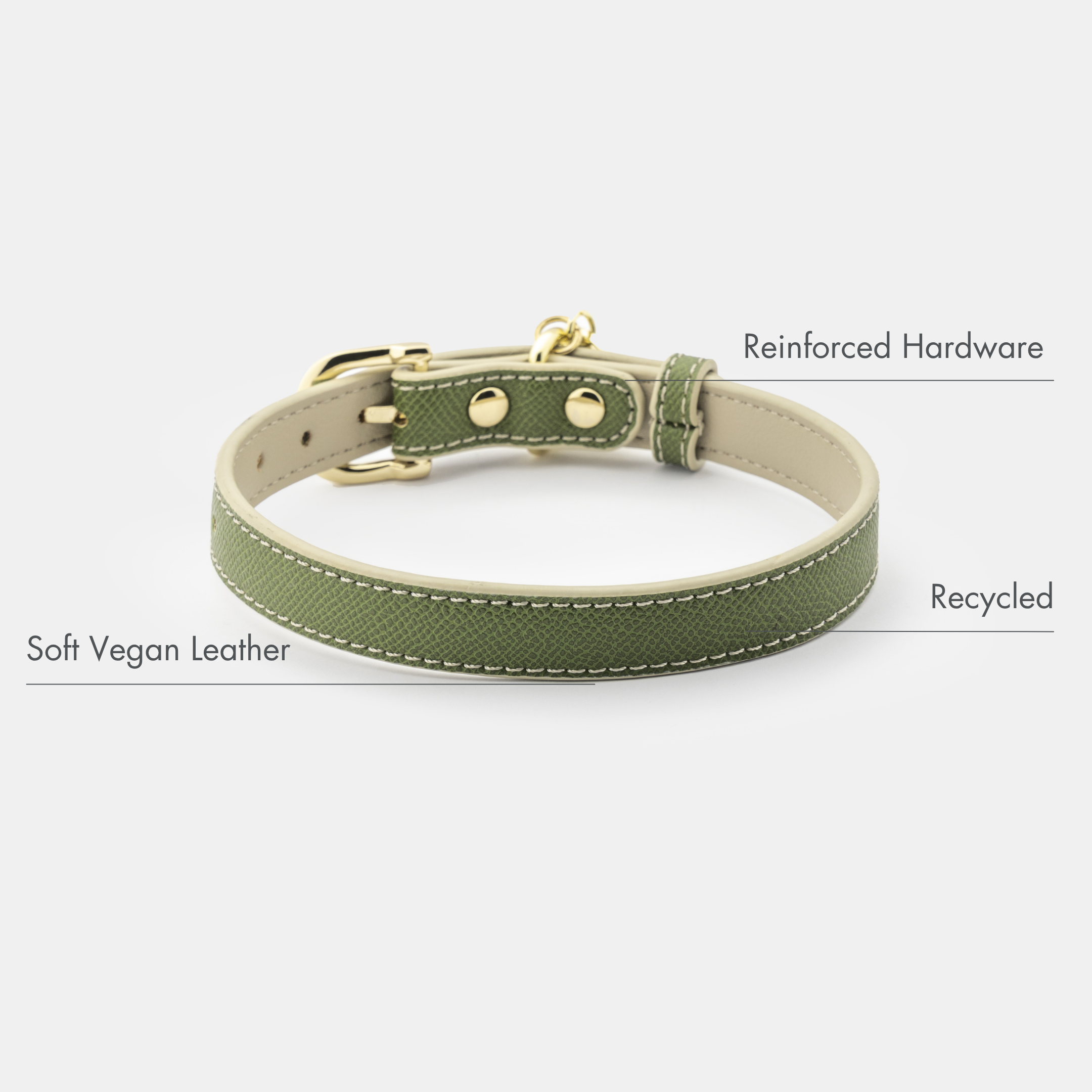 Collar - Vegan Leather - Copenhagen Olive