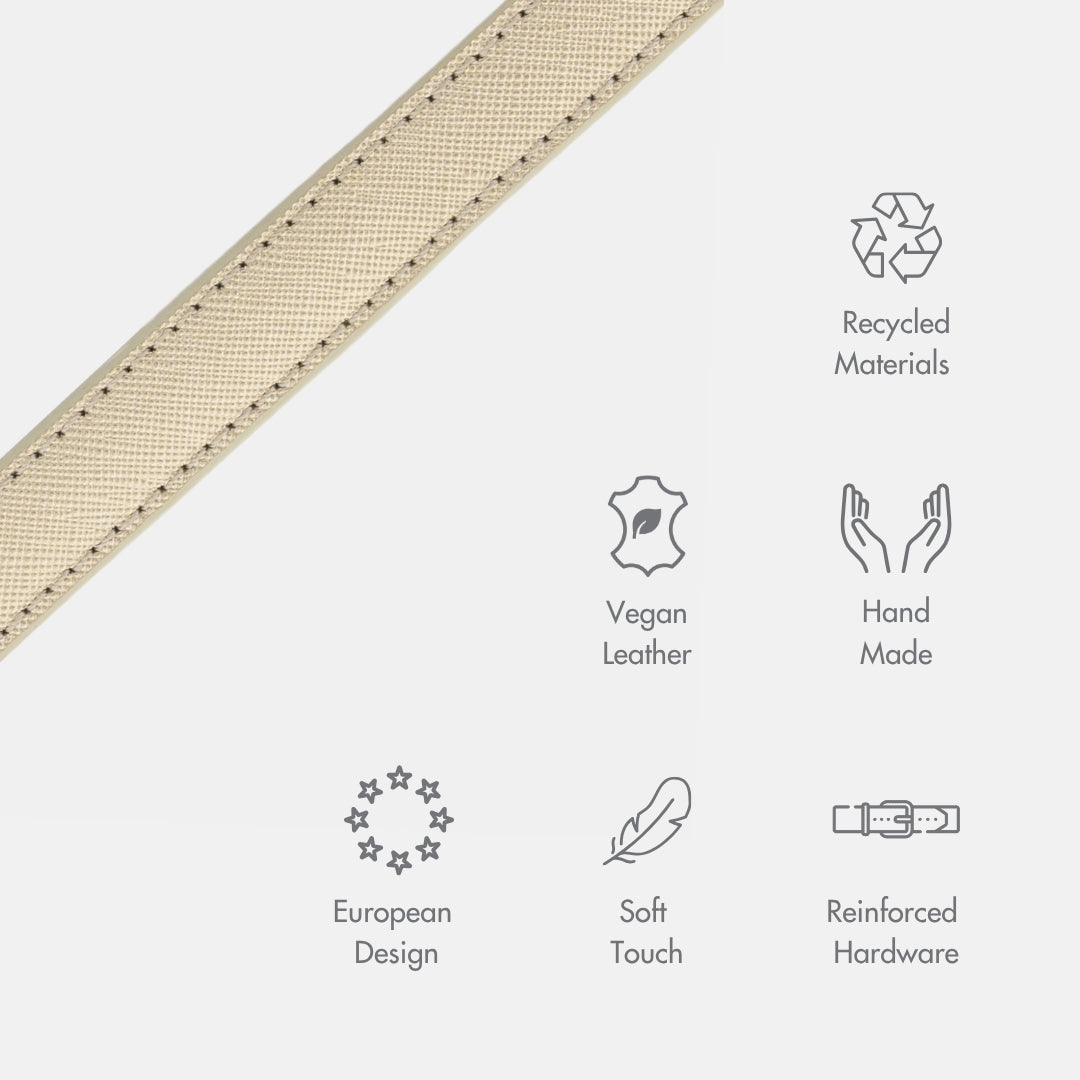 Correa 1,2 m - Cuero Vegano - Rio Dorado