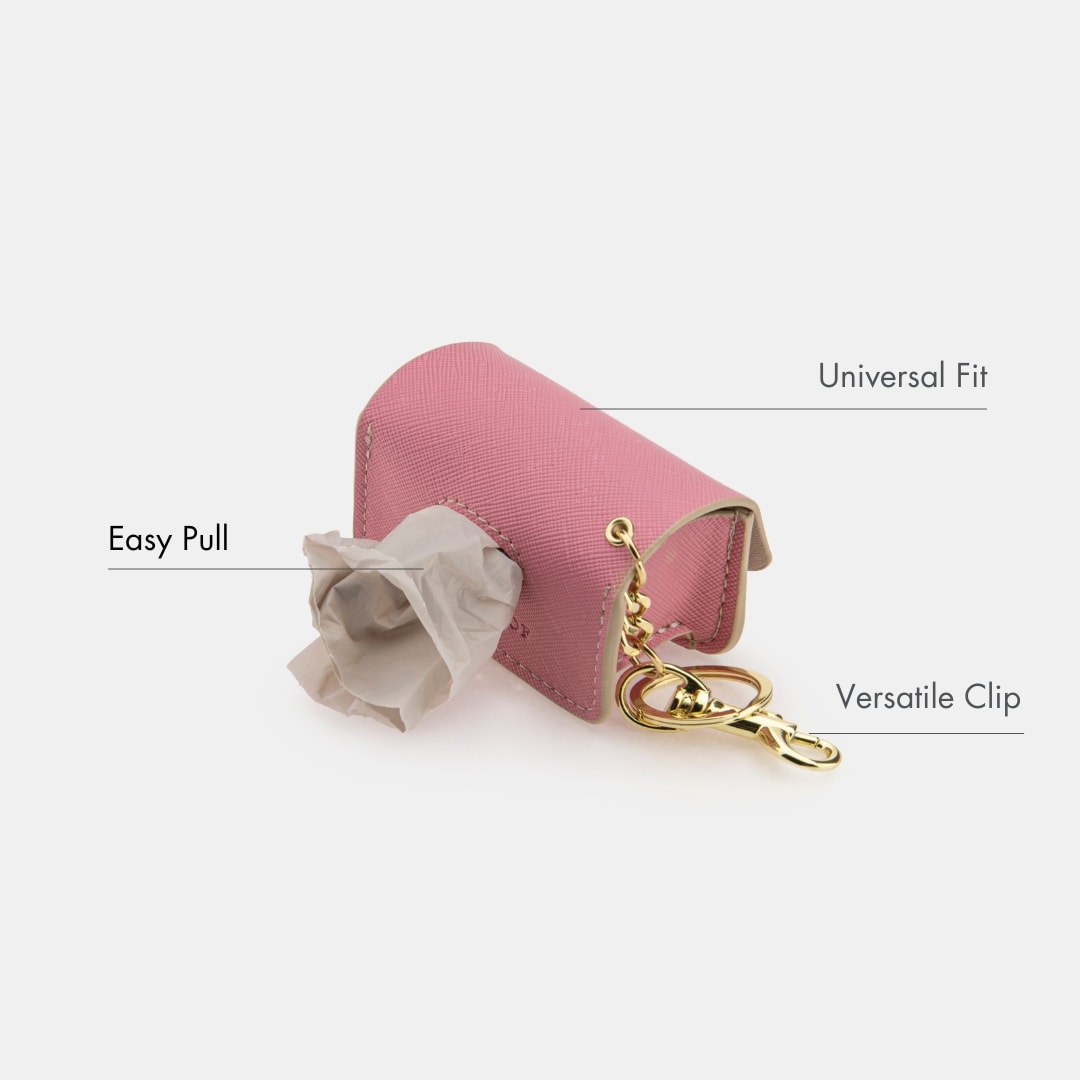 Pack Paseo Rosa – Edición Limitada Black Friday | Porta Bolsas Vegano + 6 Rollos Biodegradables